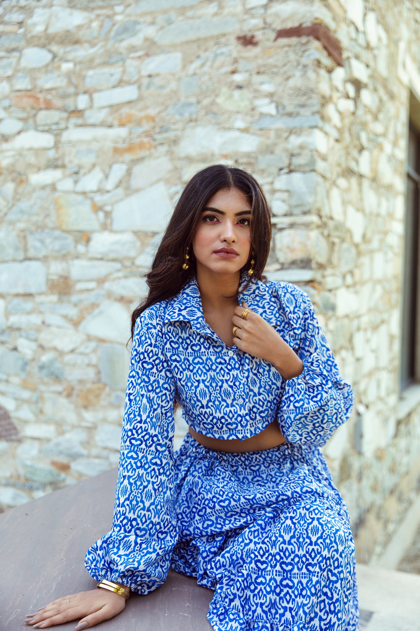 Ivana Shirt Cord Set - Vacation Wear