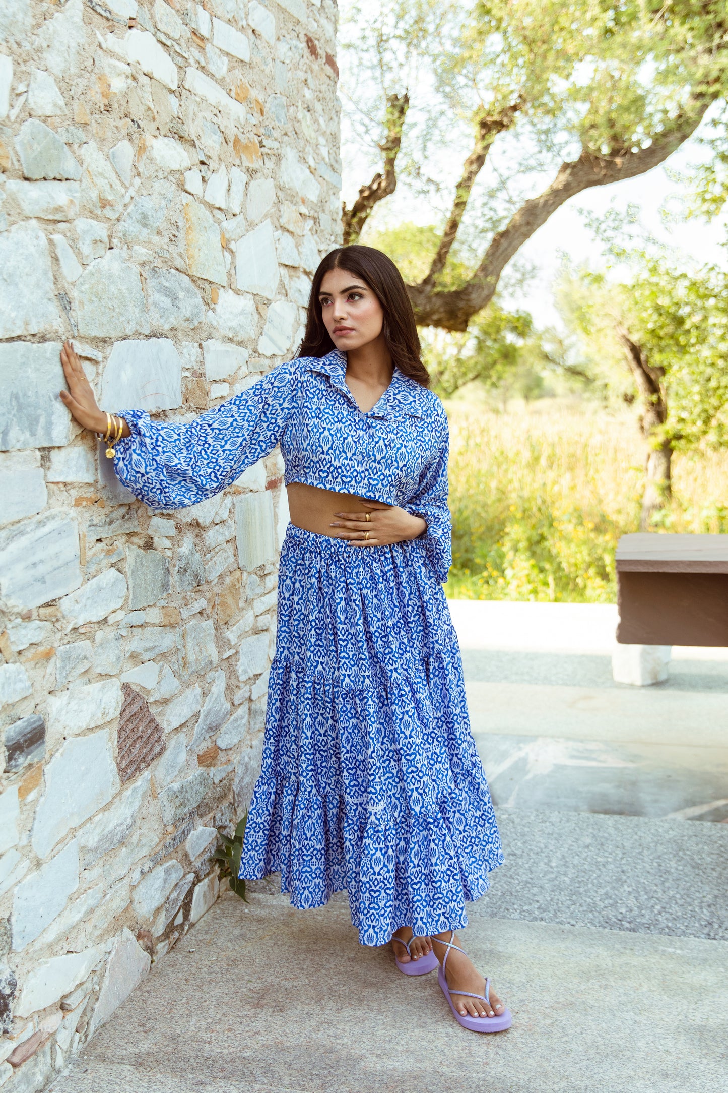 Ivana Shirt Cord Set - Vacation Wear