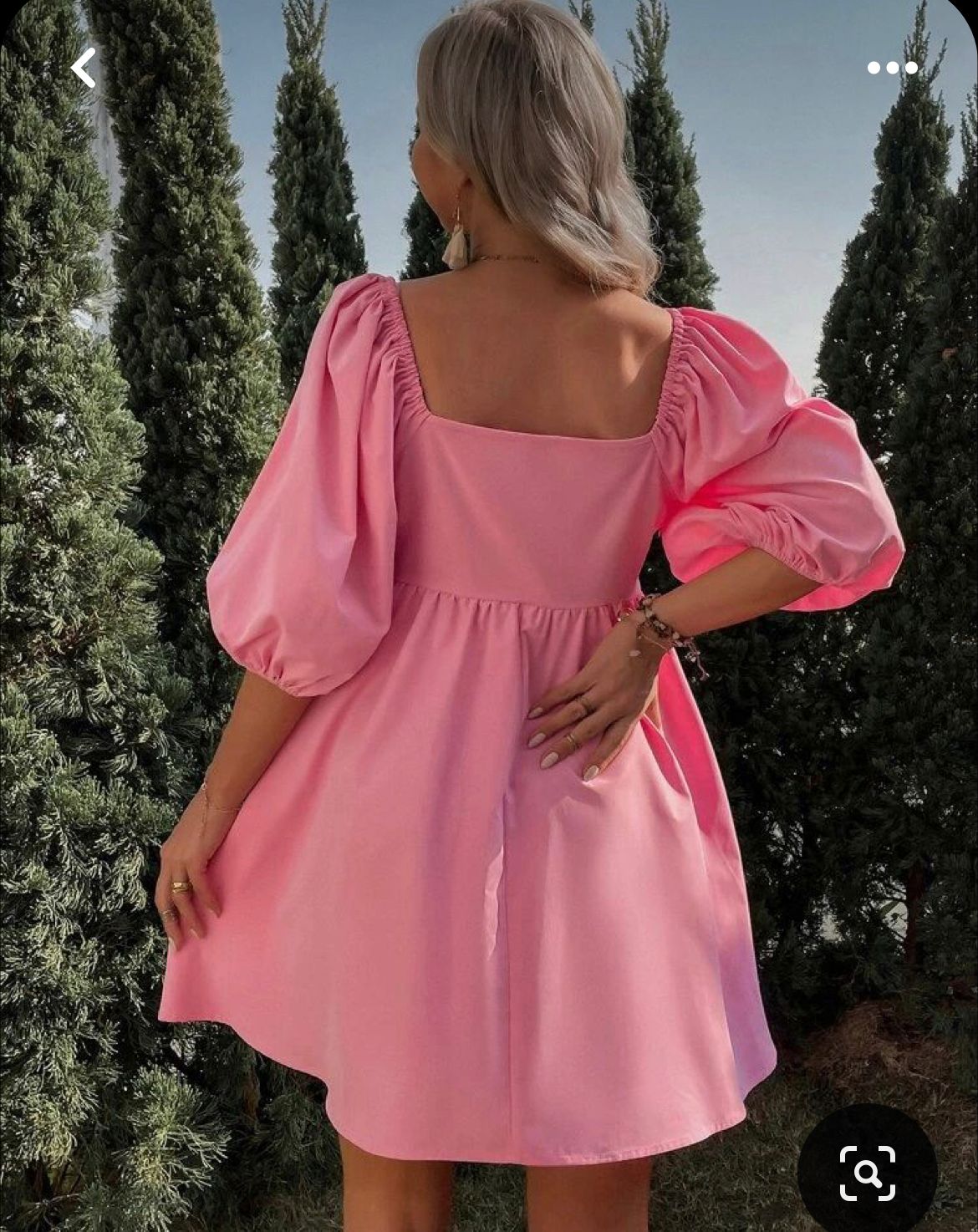 Raquelle Pink Puff Sleeve Dress
