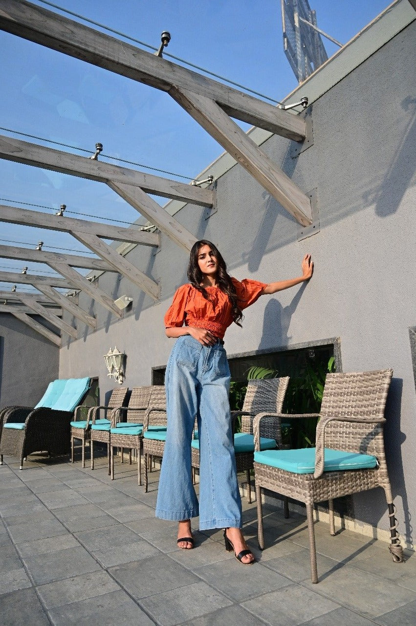 Kheil Ruched Off Shoulder Blouse