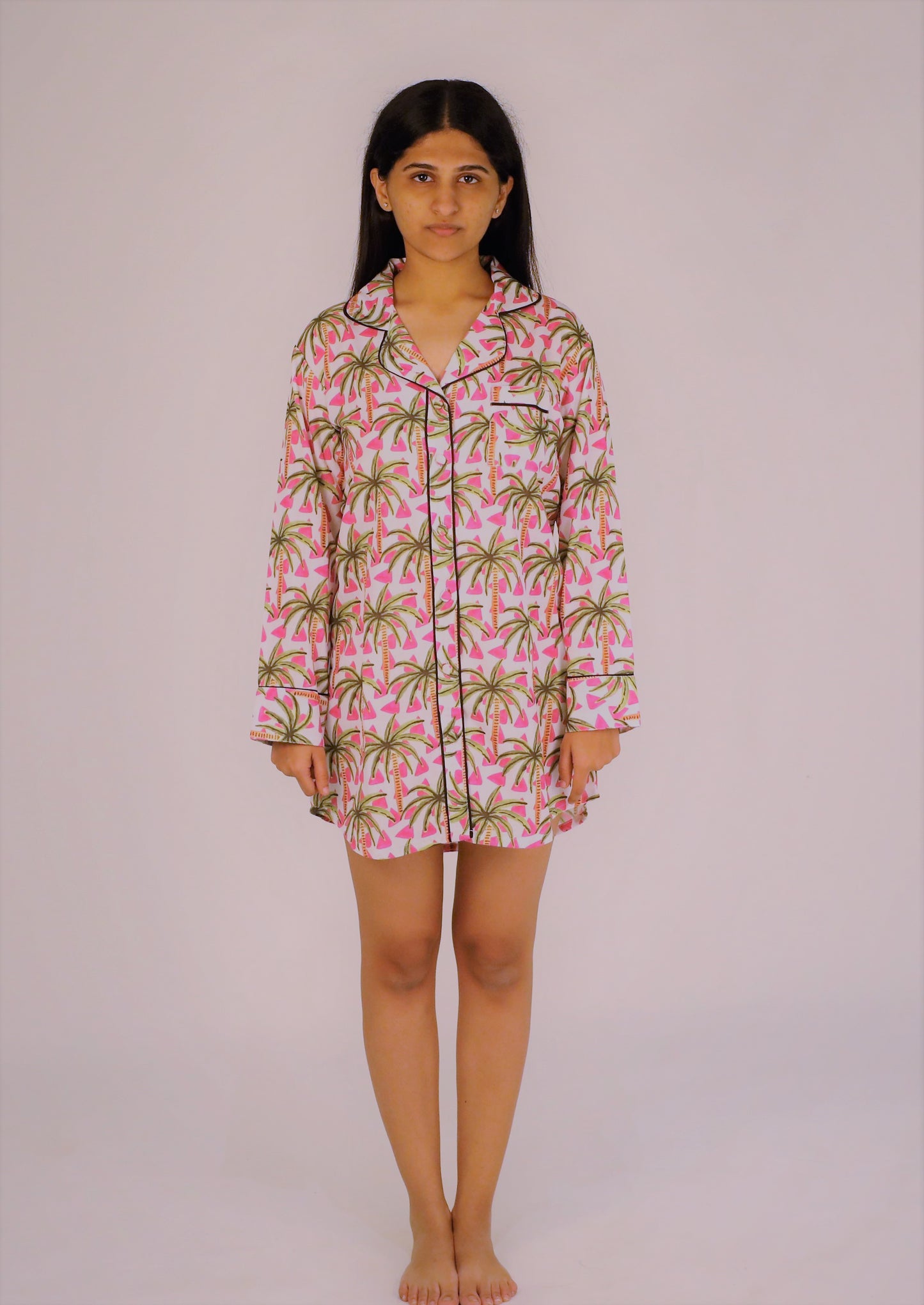 Palms & Pyramids Sleep-in shirt dress
