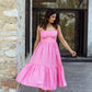 Stacie Pink A-Line Dress - Vacation Wear
