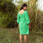 Chelsi Green Short Dress - Vacation Wear
