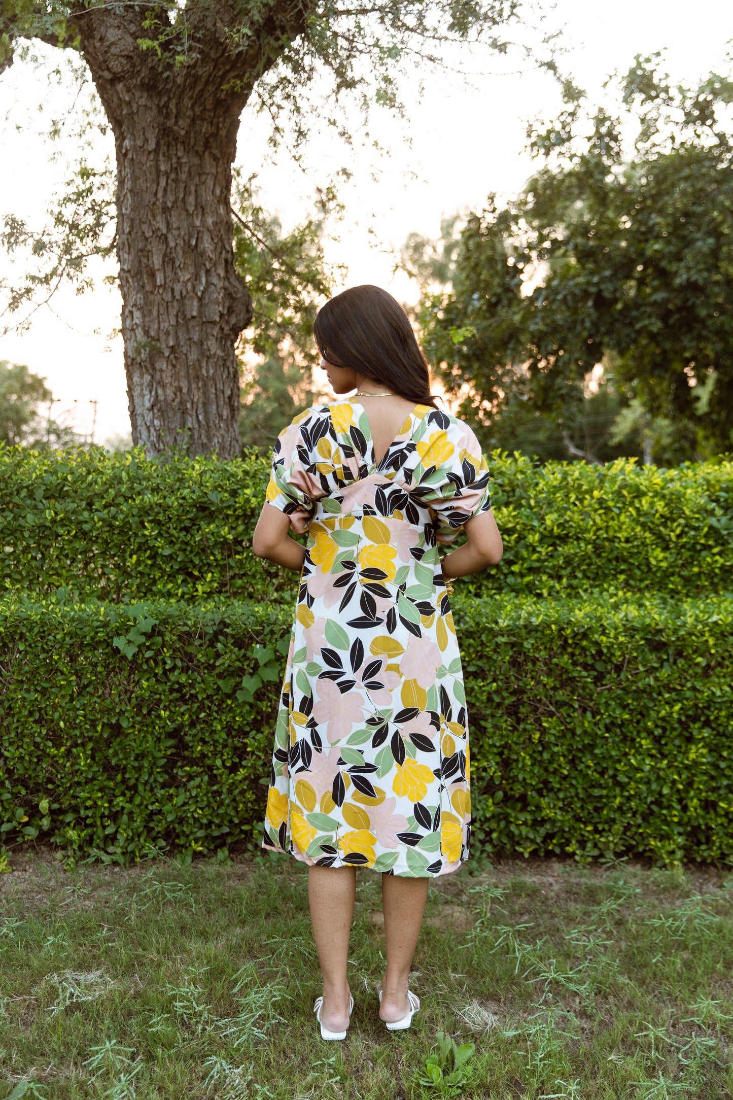 Nora Floral Printed Midi Dress - Vacation Wear