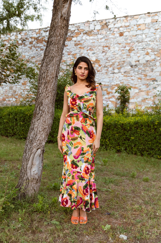 Isabella Printed Maxi Dress - Vacation Wear