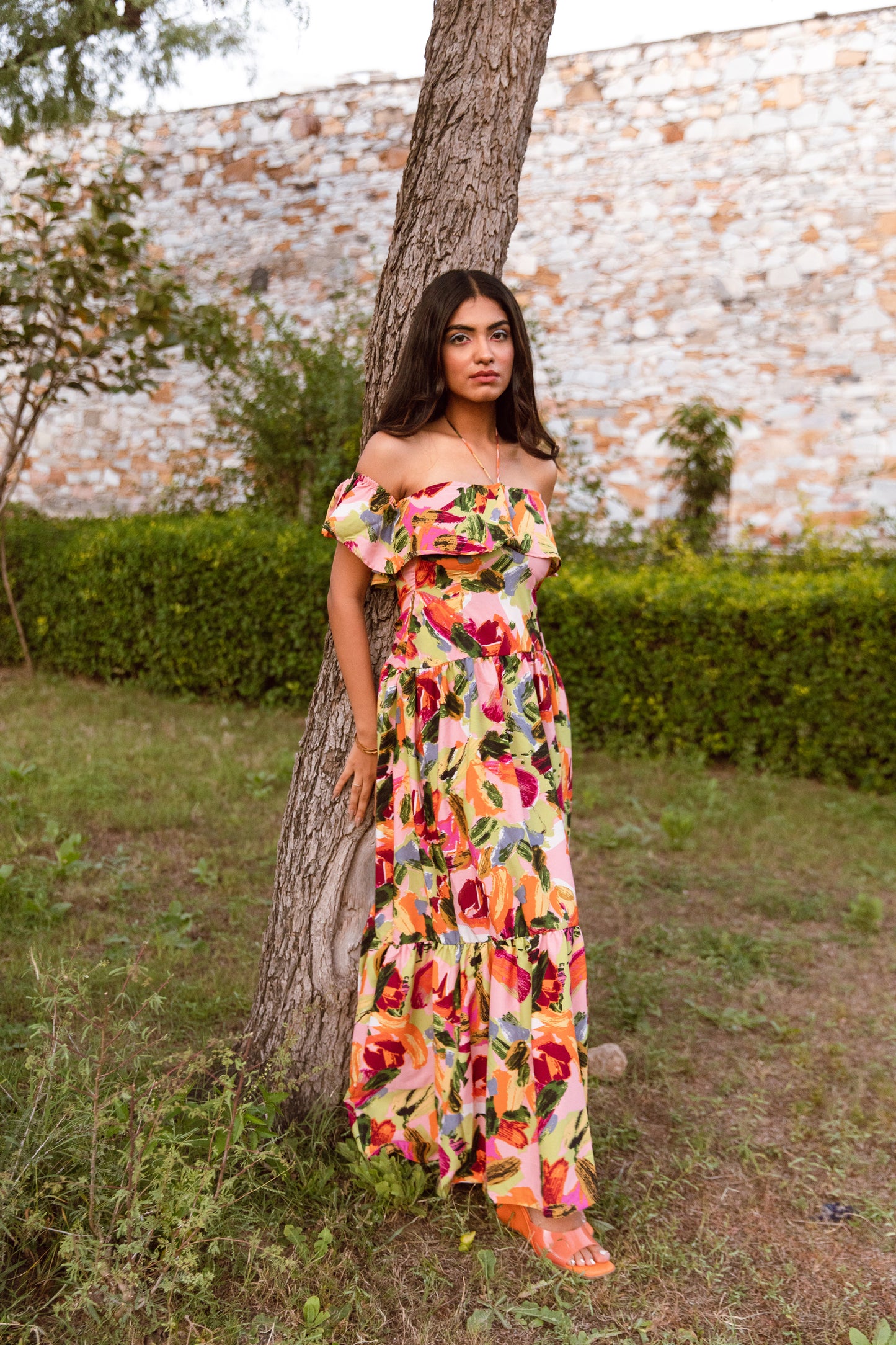 Jovanna Abstract Off Shoulder - Vacation Wear