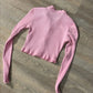 Rider Zipper Knit Crop Top