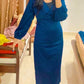 Rhine Wrap Style Satin Dress
