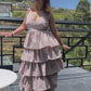 Anastasia Pink Tiered Dress - Vacation Wear