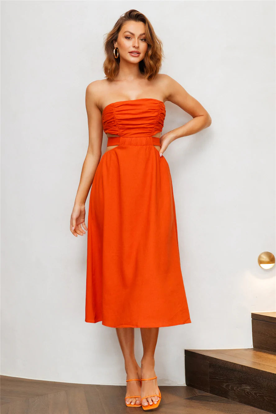 Ruz Cotton Strapless Dress