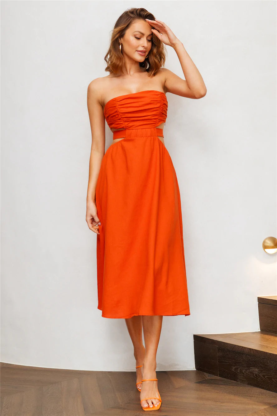 Ruz Cotton Strapless Dress