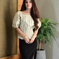 Kheil Ruched Off Shoulder Blouse