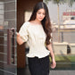 Kheil Ruched Off Shoulder Blouse