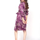 Nicola Printed Satin Wrap Dress