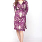 Nicola Printed Satin Wrap Dress