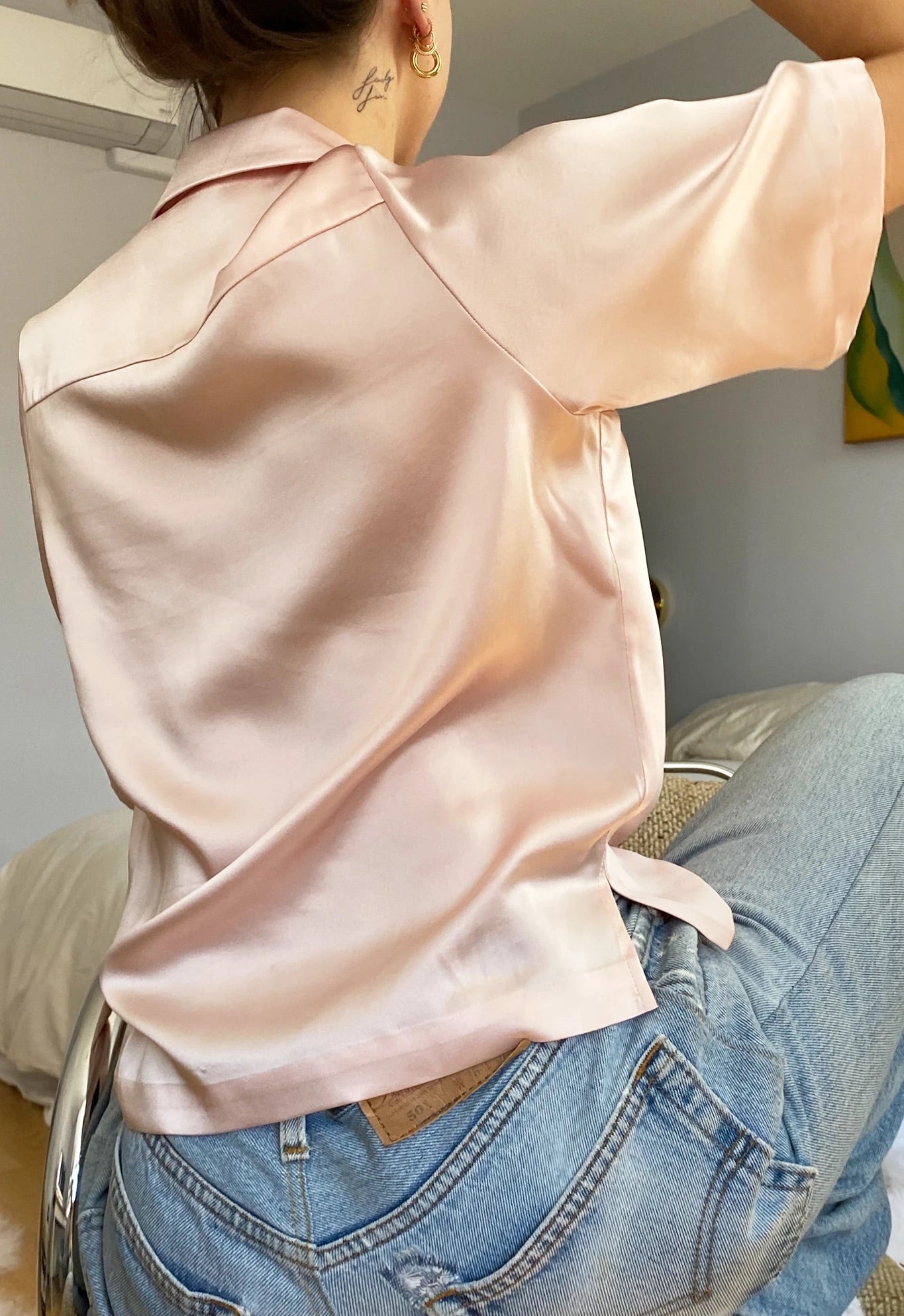 Terina Pastel Satin Shirt