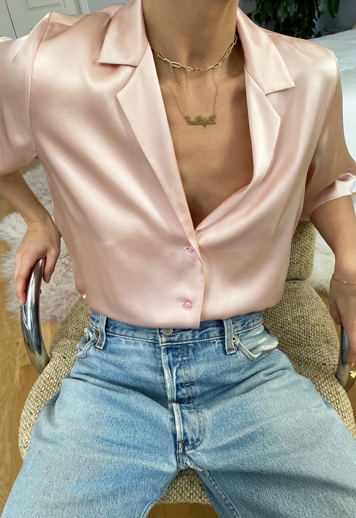 Terina Pastel Satin Shirt