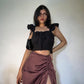 Allure Drawstring Satin Skirt