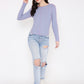 Urban chic Reverse Lilac Knit Top