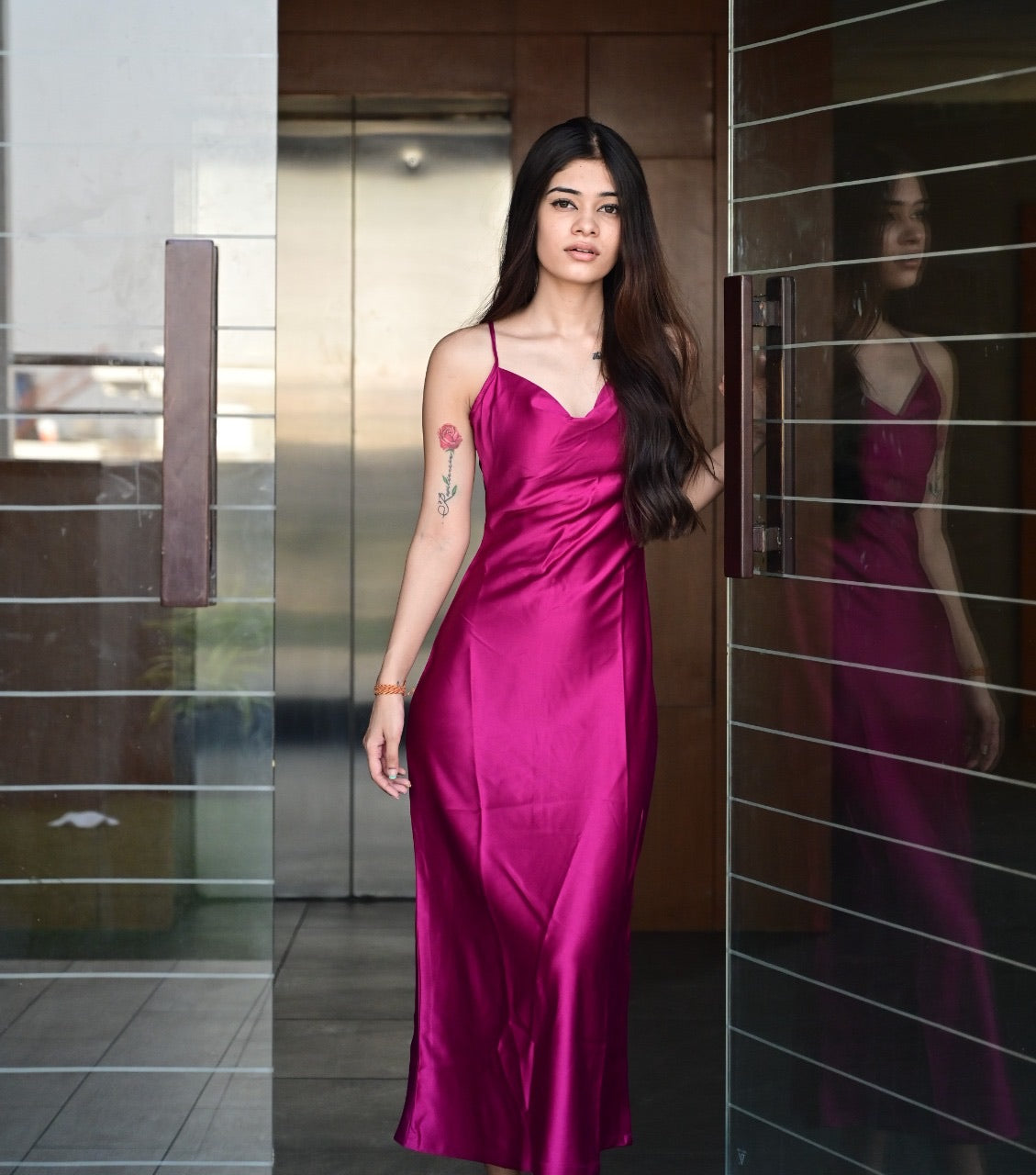 Jacqueline Satin Dress