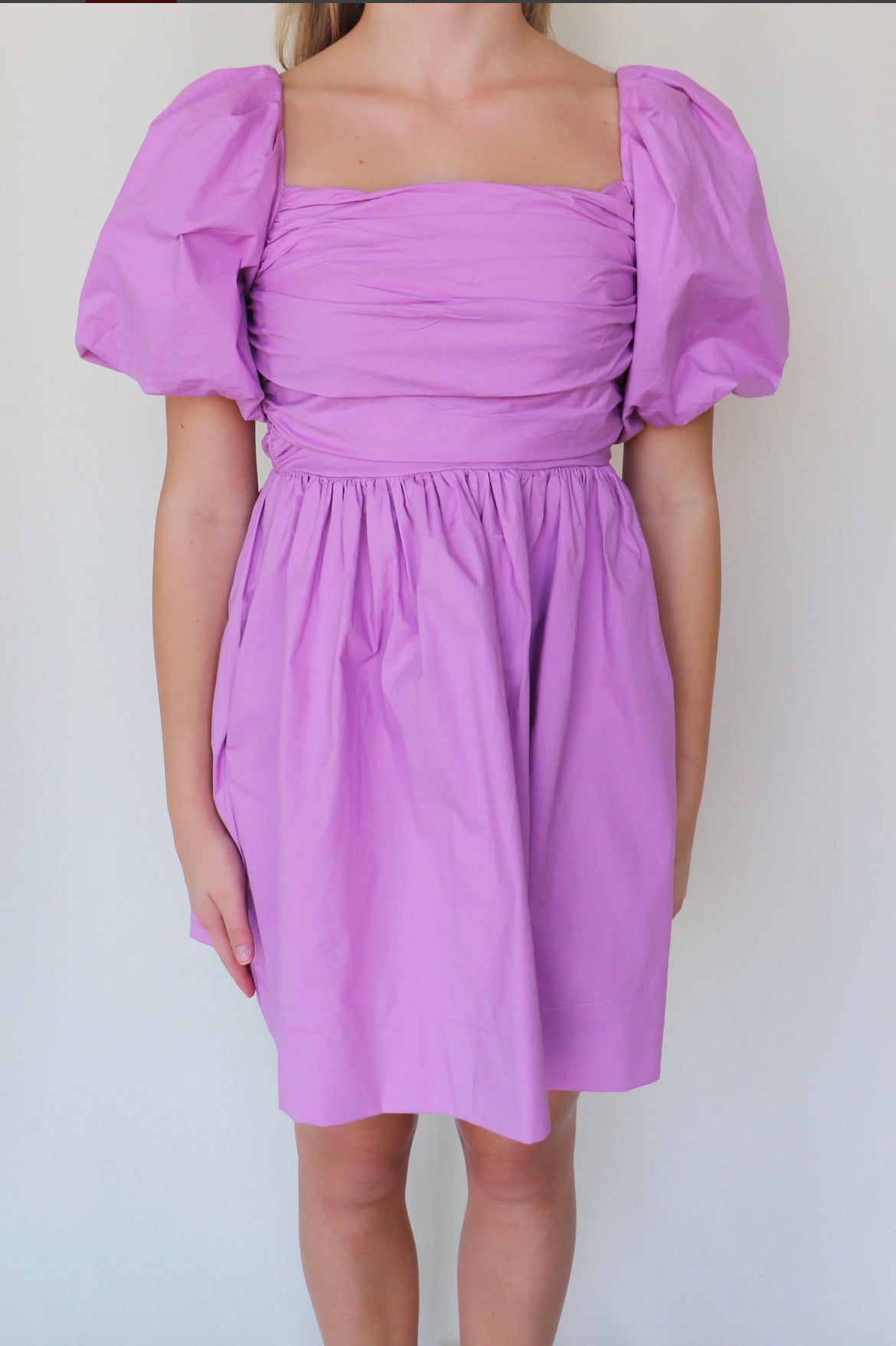 Lilac Drama Puff Sleeve Dress