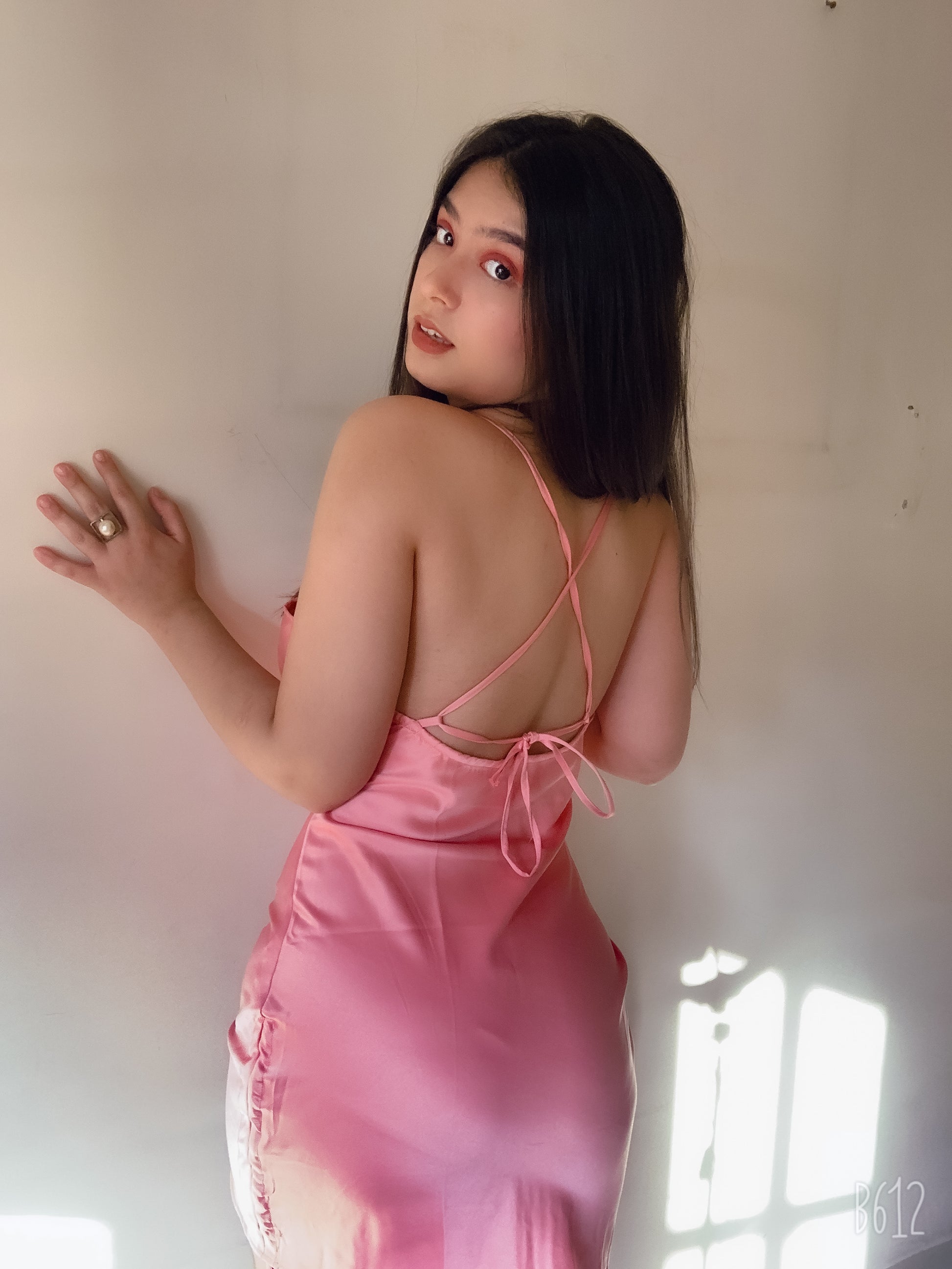 Tiffany Ruched Satin Mini Dress